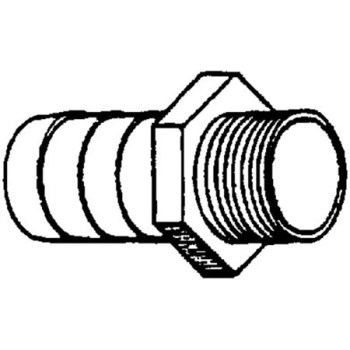 Insert Reducing Male Adapter  1/4" OD Barb  1/2" MIP