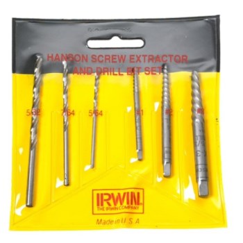 Irwin Spiral Screw Extractor and Drill Bit Set - 6pc