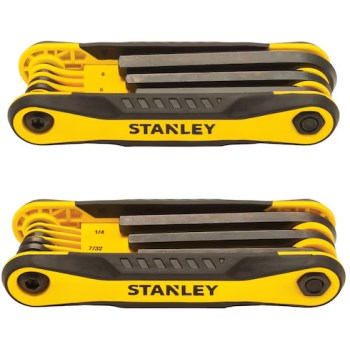 Stanley Folding Hex Key Set, SAE/Metric - 17pc
