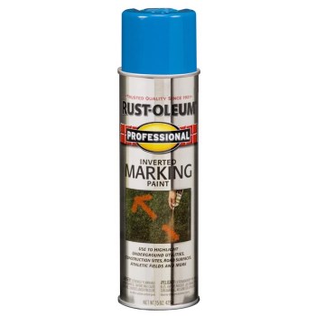 Rust-Oleum Inverted Tip Marking Paint, Caution Blue - 15 oz