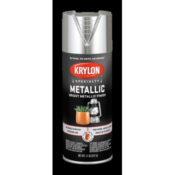 Krylon Metallic Spray Paint, Bright Silver - 12 oz