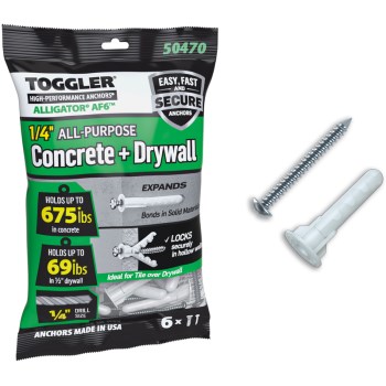 Alligator All-Purpose Wall Anchor (6 pack)  #10 x 1-1/2"