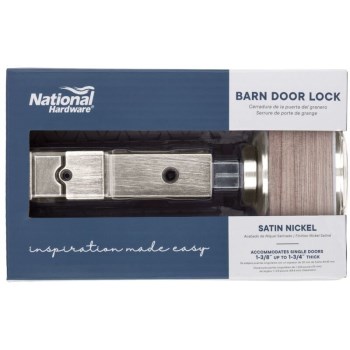 Barn Door Lock, Satin Nickel