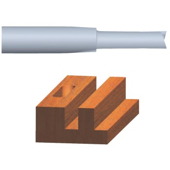 Vermont American Straight Router Bit - 3/16" x 1/2"