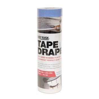 Pre-Taped Masking Drop Cloth - 48" x 75 Ft
