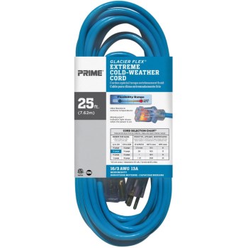 Prime Glacier Flex Cold Weather Cord - 16/3 x 25 Ft