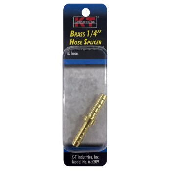 K-T Industries Brass Hose Splicer, 1/4" ID