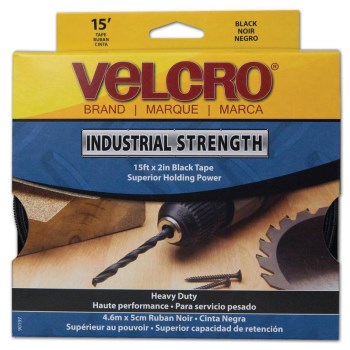 Black Industrial  Velcro,  15' x 2"
