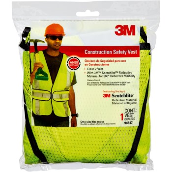 Safety Vest, Fluorescent Yelllow ~ Class 2