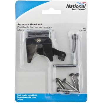 Automatic Gate Latch,  Black ~ 2.06" x 1.75"