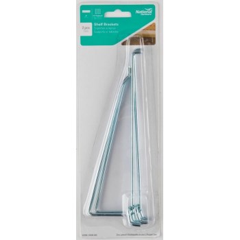 National Hardware Pegboard Shelf Bracket, Zinc Plated - 8"