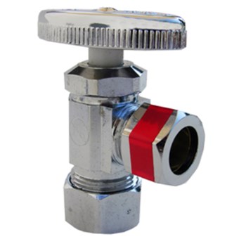 Larsen Compression Angle Stop, Chrome - 5/8" x 1/2"