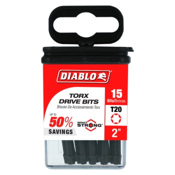 Diablo Torx Drive Bit - T20 x 2", 15-Pack