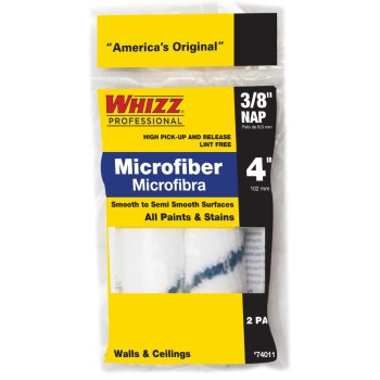 Whizz XtraSorb Microfiber Roller Covers - 4", 2 Pack