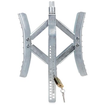 Camco Eaz-Lift Locking Wheel Stop - Tandem Trailer, With Padlock