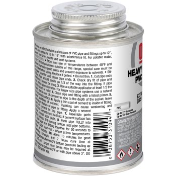 8oz Gy Hd Pvc Cement