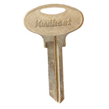 Kwikset Key Blank, Nickel Plated 6-Pin, Large Oval Bow