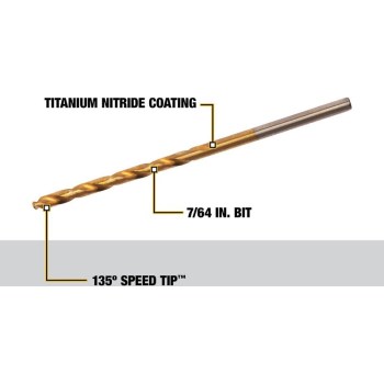 Titanium Speed Tip Drill Bit - 7/64"