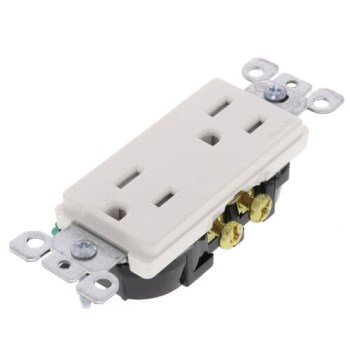 Leviton Decora Tamper-Resistant Receptacle - 15A, White