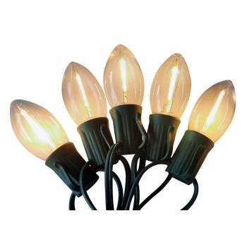 Santa's Forest LED C9 Filament Light Set, Clear - 25ct