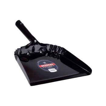 Behrens Heavy Gauge Steel Dust Pan, Black - 12"