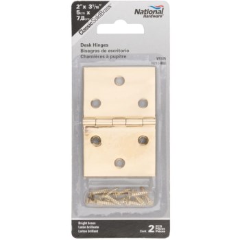 Solid Brass/Pb Dsk Hinge, Visual Pack 1805 2 x 3 - 1/16 inches