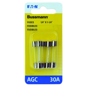 AGC Glass Tube Fuse - 30 Amp, 5pk