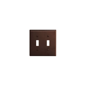 Double Switch Plate - Brown