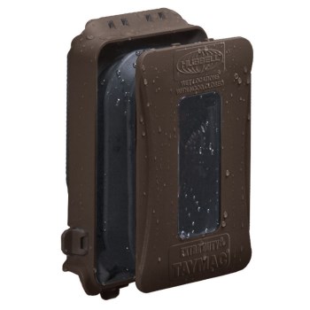 Hubbell Weatherproof Outlet Cover, Bronze - 1 Gang
