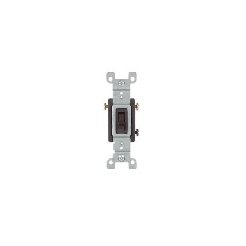 Quiet Toggle Switch, 3-Way - 15 Amp, Brown