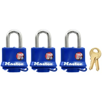 Covered Padlock, 3 Pk 