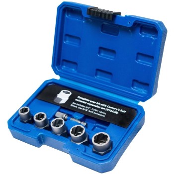 Bolt Extractor Set with 3/8" Socket - 6pc