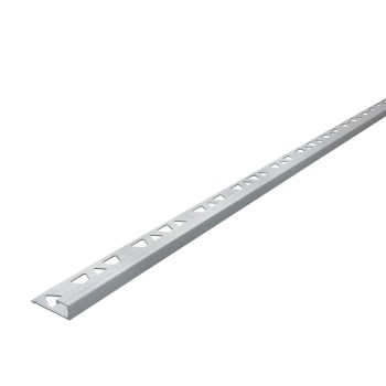 Aluminum Tile Square Bullnose, Bright Clear - 3/8" x 96"