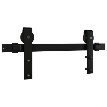 Designer Barn Door Kit w/ Soft Close, Matte Black - 72"