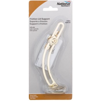 Friction Lid Support,   Brass ~  Left Mount 