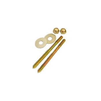 Larsen Brass Plated Toilet Closet Screws - 1/4" x 3-1/2"