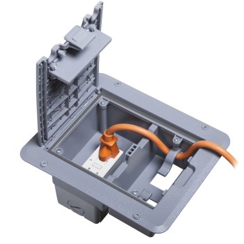 Weatherproof Deck Outlet, Gray