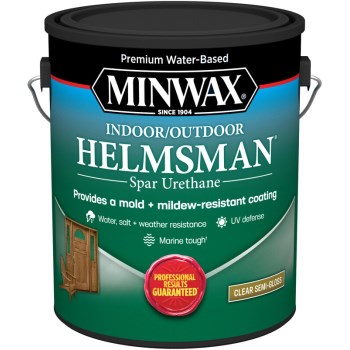 Minwax Water Based Helmsman Spar Urethane, Semi-Gloss - Gallon