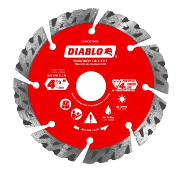 Diablo Diamond Segmented Cut-Off Blade - 4-1/2"