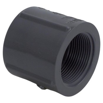 Charlotte Pipe PVC Sch 80 Coupling, FPT x FPT - 1"