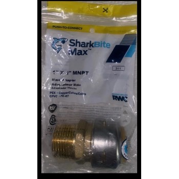 SharkBite Max 1" Push-to-Connect MNPT Adapter