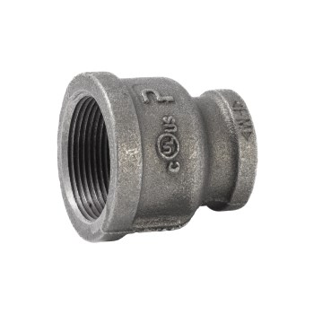 Anvil/Mueller Malleable Reducing Coupling, Black - 1-1/2" x 1"