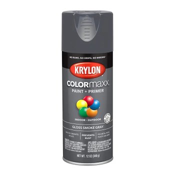 Krylon COLORmaxx Spray Paint, Gloss Smoke Gray - 12 oz