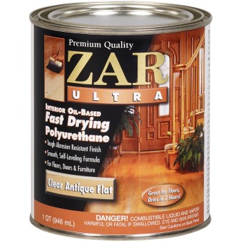 ZAR Ultra Polyurethane Clear Wood Finish, Matte ~ Quart