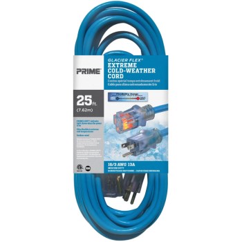 Prime Glacier Flex Cold Weather Cord - 16/3 x 25 Ft