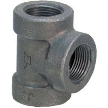 Pipe Tee, Black Steel - 1"