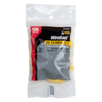WireGard Wire Connector, Yellow - #18-#10 AWG, 25pk