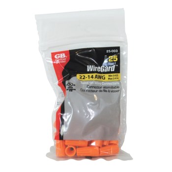 WireGard Wire Connector, Orange - #22-#14 AWG, 25pk