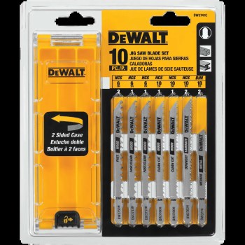 DEWALT T-Shank Jig Saw Blade Set, 10-Piece DW3741C