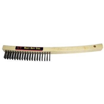 K-T Industries Carbon Steel Bent Handle Brush - 6" x 13-11/16"